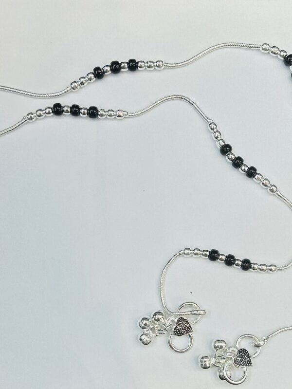 Black Beaded Anklet